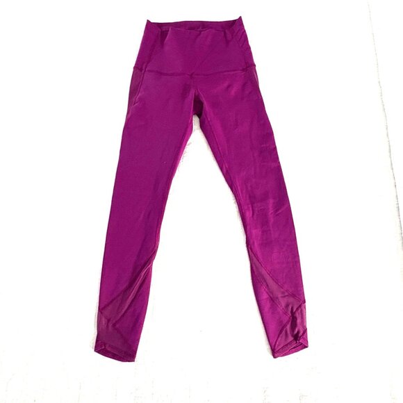 Lululemon Tranquil Tight 28" Regal Plum High-Rise Leggings Full-On Luon Mesh 4 - Picture 9 of 9